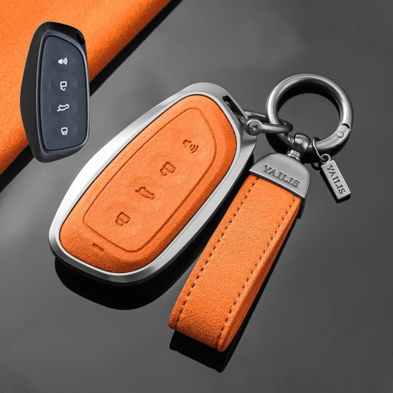 Cargue la imagen en el visor de la galería, Great Wall High-Quality Suede Car Key Fob Case Cover For Haval Raptor, Dargo 2nd Gen, Xiaolong Max, Shenshou, H6
