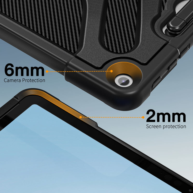 Load image into Gallery viewer, Microsoft Surface Pro 12 (2025) - Heavy Duty 360 Degree Rotate Stand Hand Strap Case With Shoulder Strap
