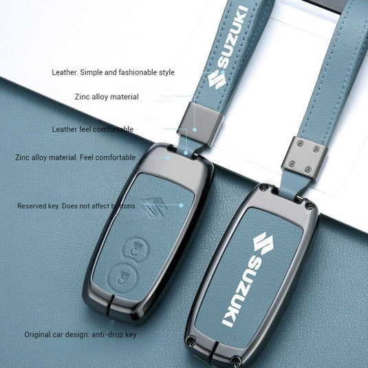Suzuki Zinc Alloy PU Leather Car Key Fob Case Cover For SX4, Vitara - Polar Tech Australia