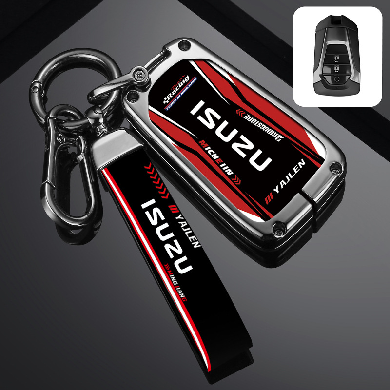 Chargez l&#39;image dans la visionneuse de la galerie, Isuzu Stylish Racing-inspired Design Car Key Fob Case Cover For D-MAX, MU-X (2020-2022)
