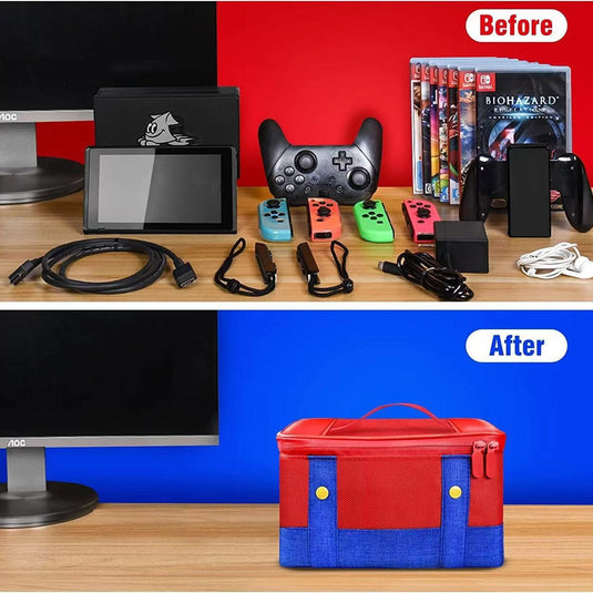 Nintendo Switch 2 (2025) Mario Handbag Protective Storage Large Bag With 1 PCS Screen Protector