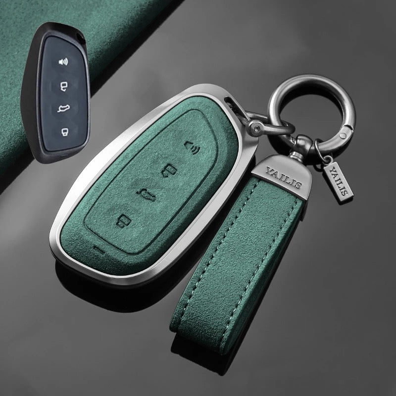 Cargue la imagen en el visor de la galería, Great Wall High-Quality Suede Car Key Fob Case Cover For Haval Raptor, Dargo 2nd Gen, Xiaolong Max, Shenshou, H6
