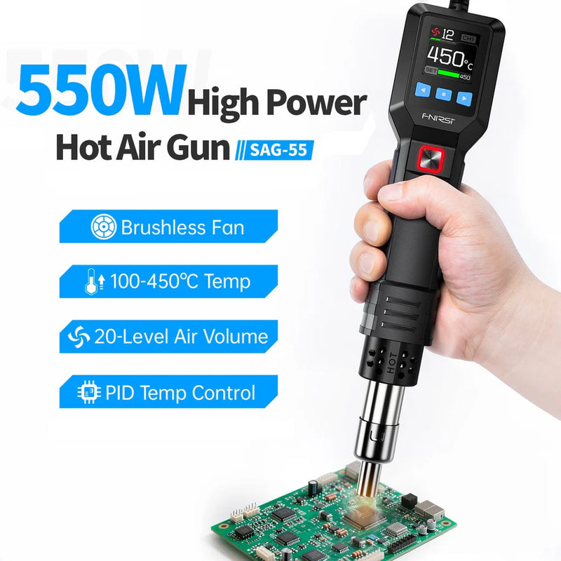 Chargez l&#39;image dans la visionneuse de la galerie, [SAG-55] FNIRSI Intelligent 550W Hot Air Gun
