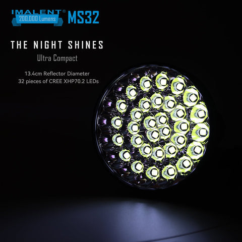 Cargue la imagen en el visor de la galería, [MS32] IMALENT Brightest Powerful Flashlight 200,000 Lumens, 1618 Meter Throw - Polar Tech Australia
