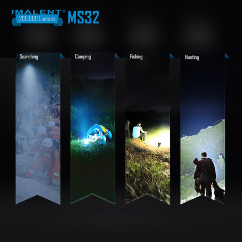 Cargue la imagen en el visor de la galería, [MS32] IMALENT Brightest Powerful Flashlight 200,000 Lumens, 1618 Meter Throw - Polar Tech Australia
