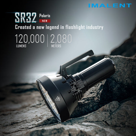 Cargue la imagen en el visor de la galería, [SR32] IMALENT Longest Throw Flashlight 120,000 Lumens , 2080 meters
