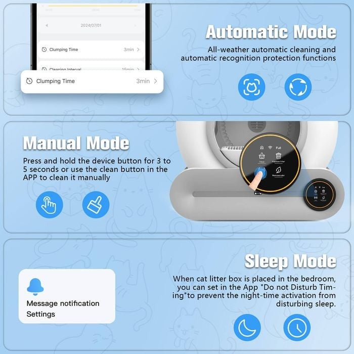 Cargue la imagen en el visor de la galería, [TUYA Smart] Smart Automatic Cat Toilet 65L Large Capacity Self-Cleaning Litter Box APP Control - Polar Tech Australia

