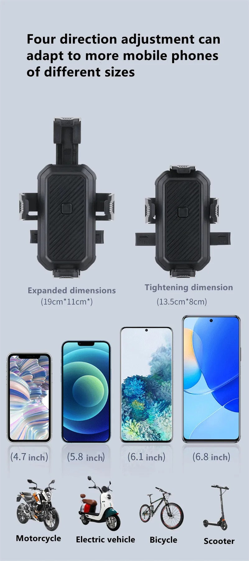 Load image into Gallery viewer, [F-03] Universal Bicycle &amp; Motorcycle Mobile Phone Holder Handlebar Mount Holder
