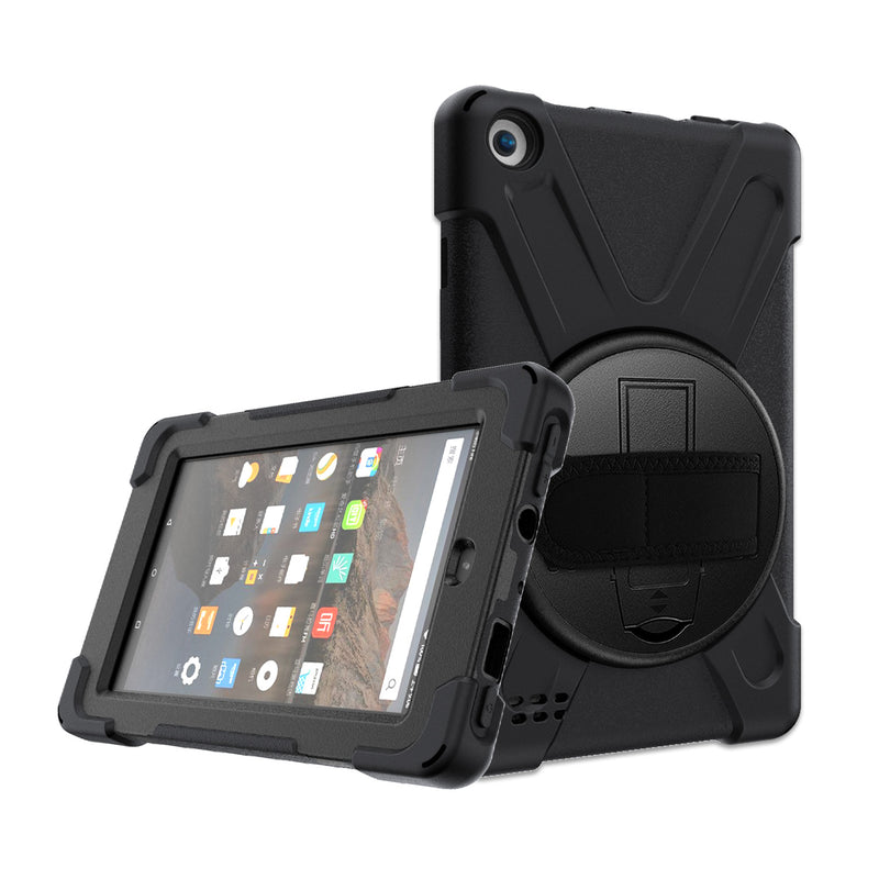 Chargez l&#39;image dans la visionneuse de la galerie, Amazon Kindle Fire 7 2017/2019 Heavy Duty 360 Degree Rotate Stand Hand Strap Case - Polar Tech Australia

