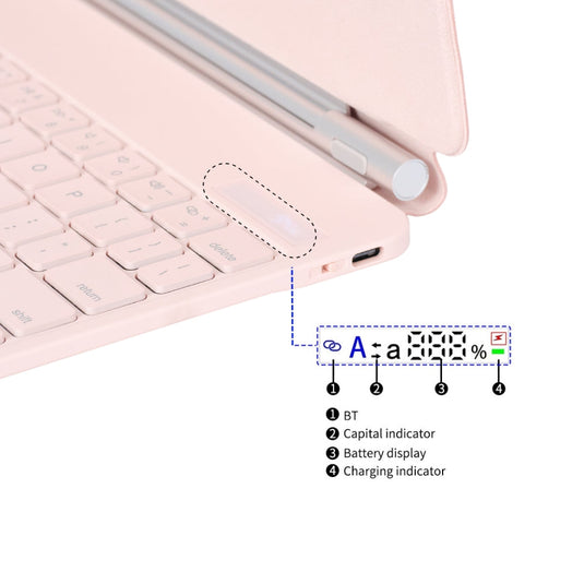 [KIBO Magic Keyboard] Apple iPad Pro 11-inch M4 (2024) - Precision Multi-Touch Trackpad Magnetic Smart Wireless Keyboard Case With Backlit Keys
