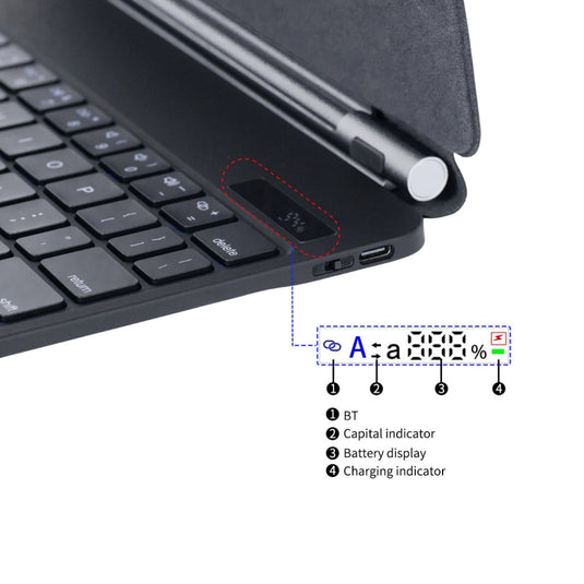 [KIBO Magic Keyboard] Apple iPad Pro 13-inch M4 (2024) - Precision Multi-Touch Trackpad Magnetic Smart Wireless Keyboard Case With Backlit