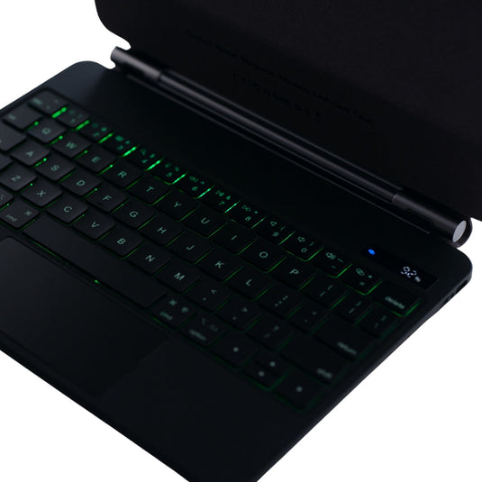 [KIBO Magic Keyboard] Apple iPad Pro 12.9" 3rd/4/5/6th & Air 13” M2/M3 (2024/2025) Precision Multi-Touch Trackpad Magnetic Smart Wireless Keyboard Case With Backlit Keys