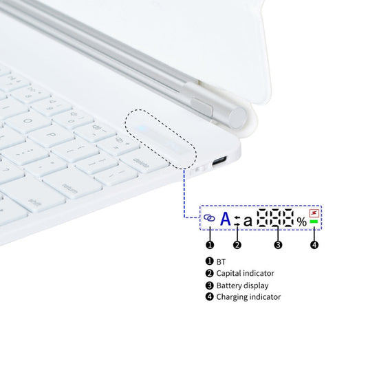 [KIBO Magic Keyboard] Apple iPad 10.9/11'' 10/11th Gen (2022/2025) - Precision Multi-Touch Trackpad Magnetic Smart Wireless Keyboard Case With Backlit Keys