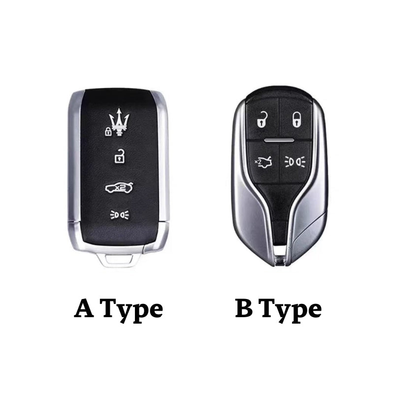 Load image into Gallery viewer, Luxury Genuine Leather Car Key Fob Case Cover for Maserati Levante, MC20, Ghibli, Quattroporte 2014-2022 – Shockproof, Handcrafted &amp; Gift-Ready
