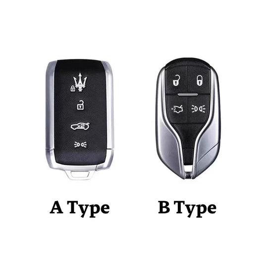 Luxury Genuine Leather Car Key Fob Case Cover for Maserati Levante, MC20, Ghibli, Quattroporte 2014-2022 – Shockproof, Handcrafted & Gift-Ready