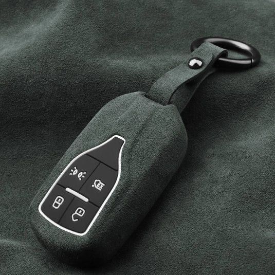 Luxury Suede Car Key Fob Case Cover for Maserati Levante, MC20, Ghibli, Quattroporte 2014-2022 – Skin-Friendly, Durable & Stain-Resistant