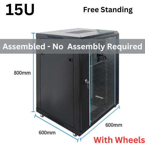 Chargez l&#39;image dans la visionneuse de la galerie, [Assembled] 15U 18U 22U 27U 32U 36U 42U Large Size Heavy Duty Stand Alone Free Standing Network Server CCTV PoE Switch Cabinet Rack Lockable Enclosure - Polar Tech Australia
