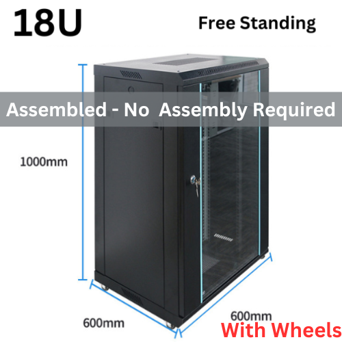 Chargez l&#39;image dans la visionneuse de la galerie, [Assembled] 15U 18U 22U 27U 32U 36U 42U Large Size Heavy Duty Stand Alone Free Standing Network Server CCTV PoE Switch Cabinet Rack Lockable Enclosure - Polar Tech Australia
