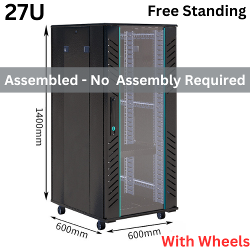 Chargez l&#39;image dans la visionneuse de la galerie, [Assembled] 15U 18U 22U 27U 32U 36U 42U Large Size Heavy Duty Stand Alone Free Standing Network Server CCTV PoE Switch Cabinet Rack Lockable Enclosure - Polar Tech Australia

