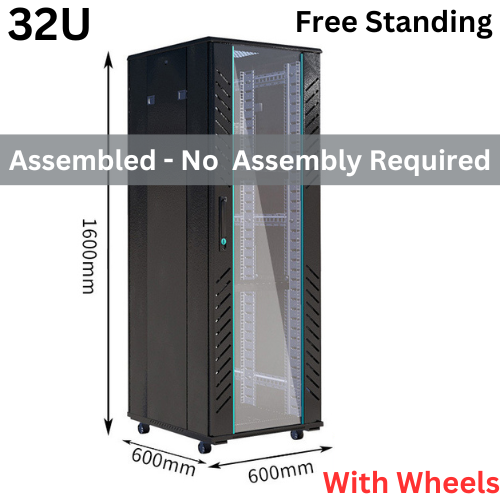 Chargez l&#39;image dans la visionneuse de la galerie, [Assembled] 15U 18U 22U 27U 32U 36U 42U Large Size Heavy Duty Stand Alone Free Standing Network Server CCTV PoE Switch Cabinet Rack Lockable Enclosure - Polar Tech Australia
