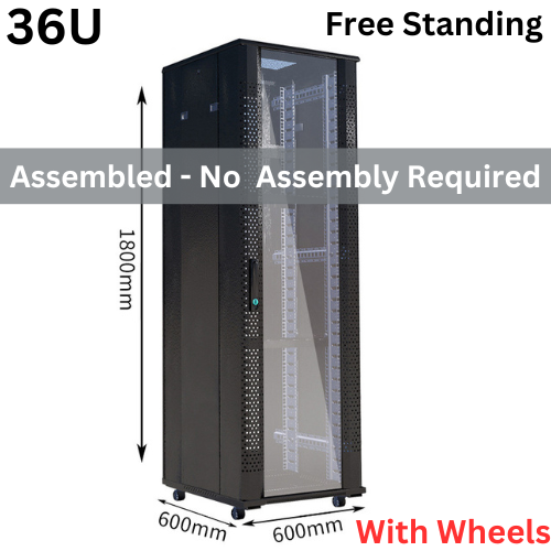 Chargez l&#39;image dans la visionneuse de la galerie, [Assembled] 15U 18U 22U 27U 32U 36U 42U Large Size Heavy Duty Stand Alone Free Standing Network Server CCTV PoE Switch Cabinet Rack Lockable Enclosure - Polar Tech Australia
