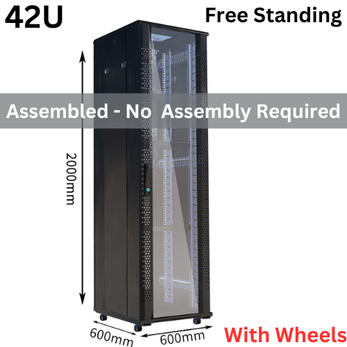 Chargez l&#39;image dans la visionneuse de la galerie, [Assembled] 15U 18U 22U 27U 32U 36U 42U Large Size Heavy Duty Stand Alone Free Standing Network Server CCTV PoE Switch Cabinet Rack Lockable Enclosure - Polar Tech Australia

