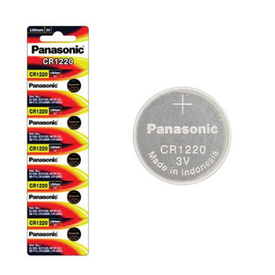 [CR1220][5PC Pack] Panasonic 3V Lithium Battery Coin Cell Button Battery - Polar Tech Australia