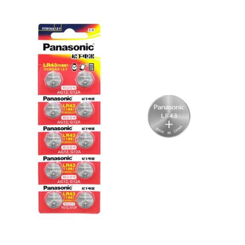 [LR43/AG12][10 Pcs] Panasonic 1.5V Lithium Battery Coin Cell Button Battery - Polar Tech Australia