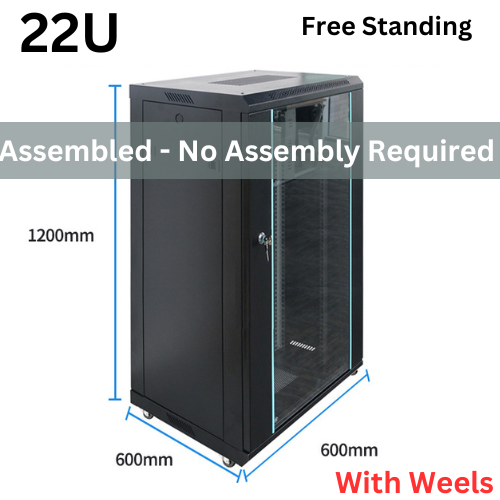Chargez l&#39;image dans la visionneuse de la galerie, [Assembled] 15U 18U 22U 27U 32U 36U 42U Large Size Heavy Duty Stand Alone Free Standing Network Server CCTV PoE Switch Cabinet Rack Lockable Enclosure - Polar Tech Australia
