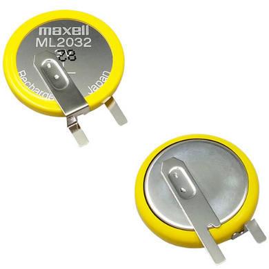 [ML2032][With Foot] Maxell 3V 65mAh Rechargeable Lithium Battery - Polar Tech Australia