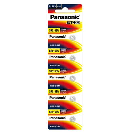 [SR516SW][317][[5PC Pack] Panasonic 1.55V Lithium Battery Coin Cell Button Watch Battery - Polar Tech Australia