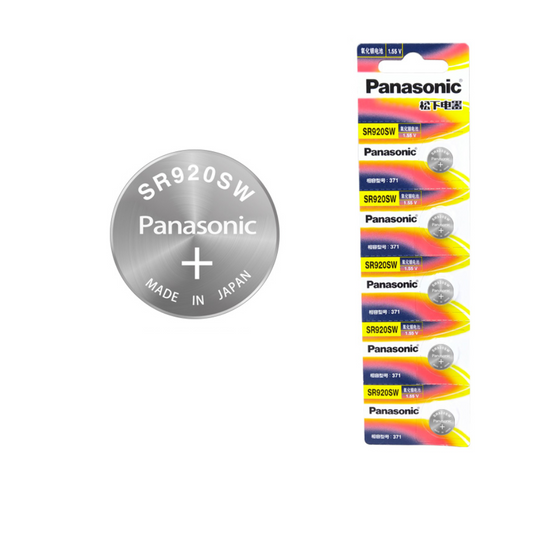 [SR920SW][371][5PC Pack] Panasonic 1.55V Lithium Battery Coin Cell Button Watch Battery - Polar Tech Australia