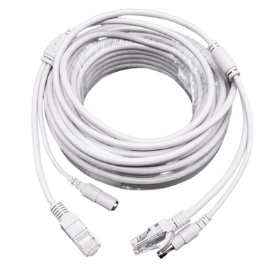 [10M/15M/20M] Cat5e & DC 2 in1 Pre-Made Cable For CCTV Intercom Security System - Polar Tech Australia