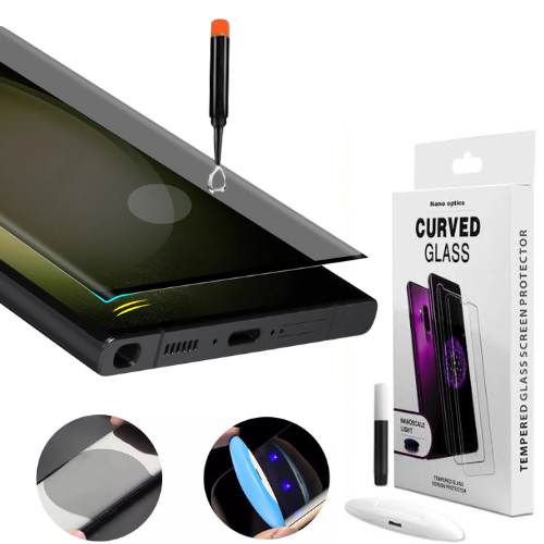 Cargue la imagen en el visor de la galería, [UV Glue][Privacy] Xiaomi Redmi Note 13 Pro+ UV Full Covered Curved Anti-Spy 9H Tempered Glass Screen Protective Protector
