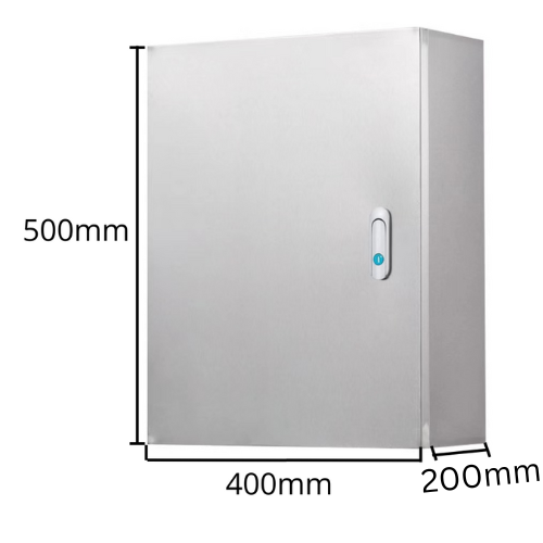 Cargue la imagen en el visor de la galería, 304 Stainless Steel Weatherproof Anti-Rust/ Anti-Corrosion outdoor Electrical Enclosure CCTV/Alarm Security Equipment Lockable Safe Metal Box Wall Mount - Polar Tech Australia
