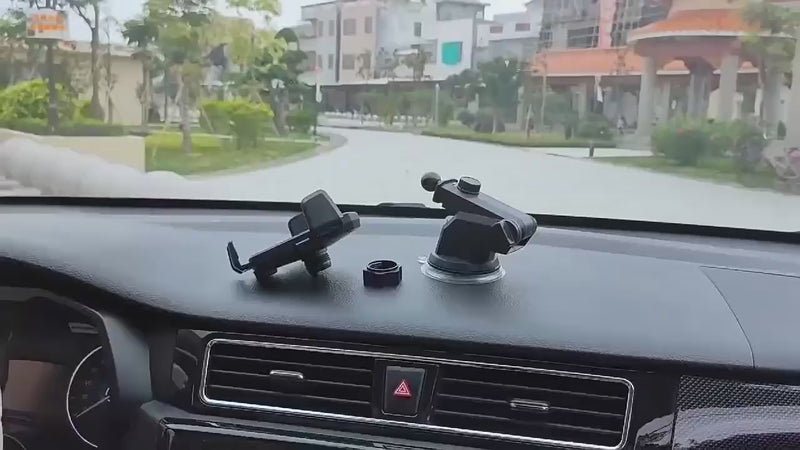 Load and play video in Gallery viewer, [CA83] Universal Dashboard &amp; Windshield Suction EASY LOCK Mobile Phone Holder
