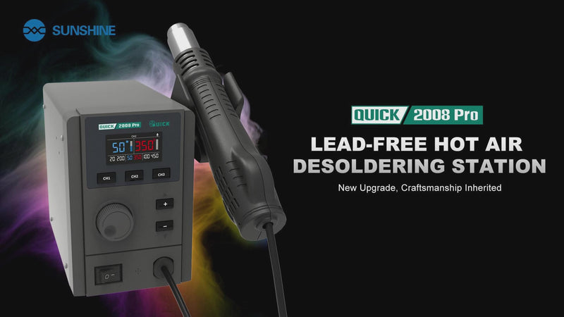 Cargar y reproducir video en Gallery Viewer, [QUICK 2008 Pro] QICK Lead-Free Hot Air Rework Station Heat Gun &amp; New Upgrade • Craftsmanship Inherited
