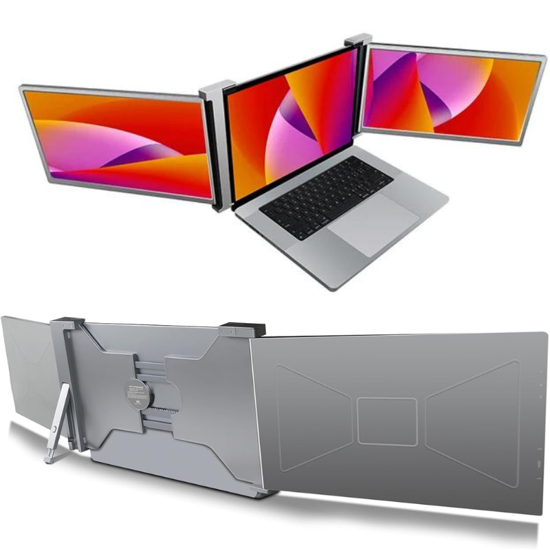 Load image into Gallery viewer, Universal Portable FHD Triple-Screen Monitor Laptop Expansion Screen For 13-17 inch Laptop &amp; MacBook - Polar Tech Australia

