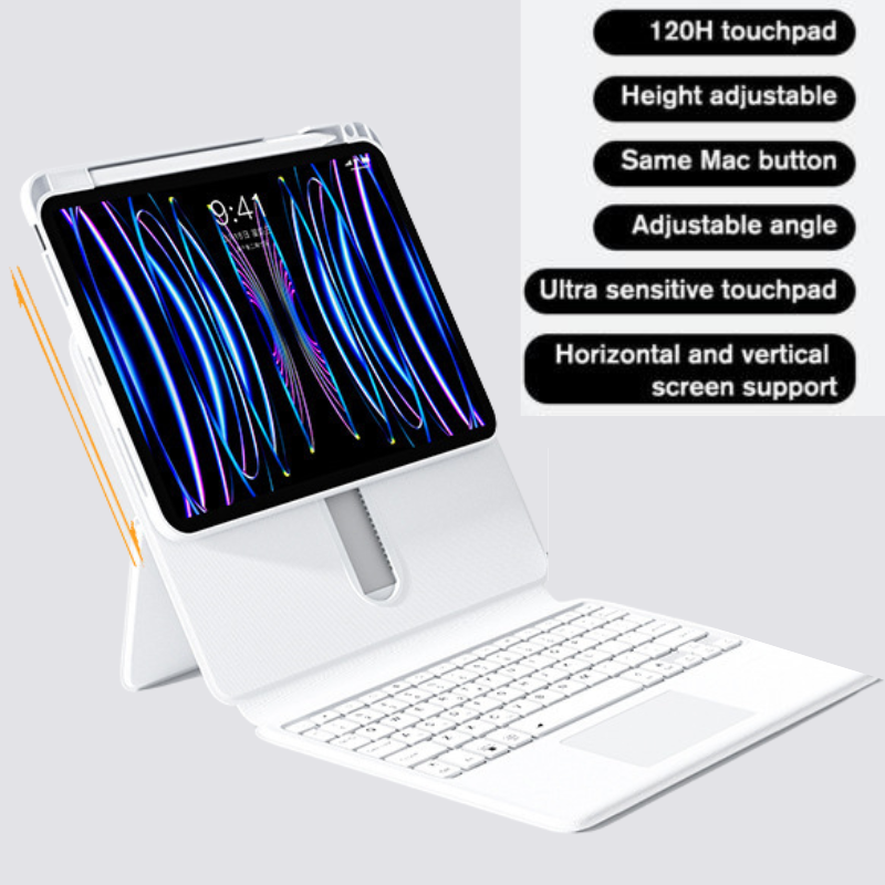 Cargue la imagen en el visor de la galería, Apple iPad 10 / 10th (2022) 10.9” Magic 360 Rotation Detachable Smart Wireless Trackpad Keyboard Flip Case - Polar Tech Australia
