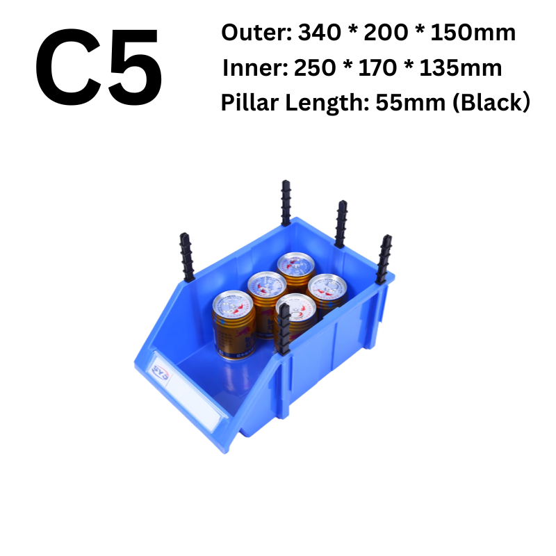 Load image into Gallery viewer, [#C5][340*200*150mm] Stack-n-hang Heavy Duty DIY Warehouse Stackable Tools Parts Organizing Storage Box Shelf - Polar Tech Australia
