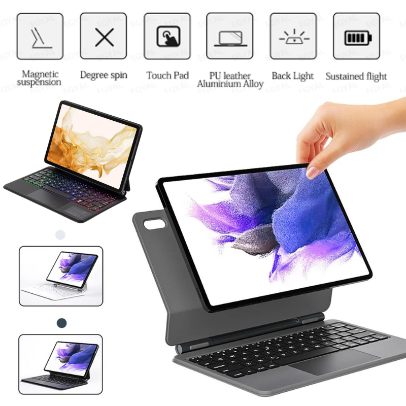 Chargez l&#39;image dans la visionneuse de la galerie, Samsung Galaxy Tab A9 Plus 11&quot; 2023 - Magnetic Suspension Magic Keyboard Case - Polar Tech Australia
