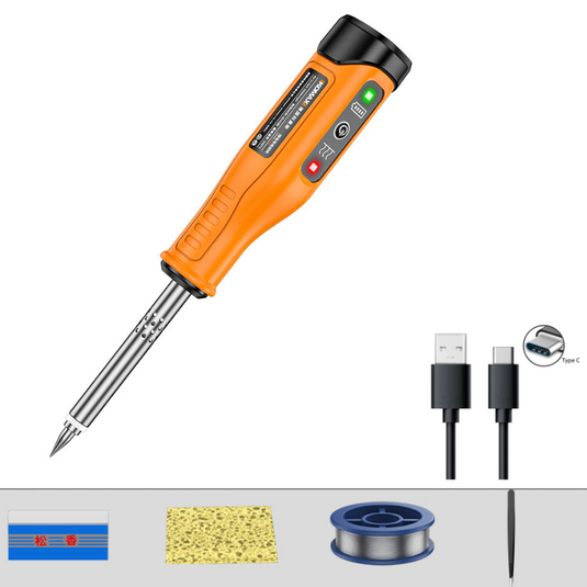 [7 in 1 Kit][Battery Power][Max 400℃] Komax Portable Type-C Chargeable Built-in Battery Soldering Iron Station Max 400℃