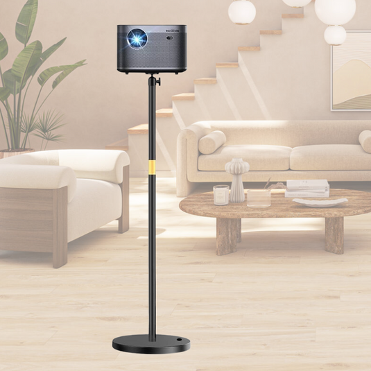 [Single Screw Mounting Type] Universal Retractable Adjustable Aluminum Projector Floor Holder - Polar Tech Australia