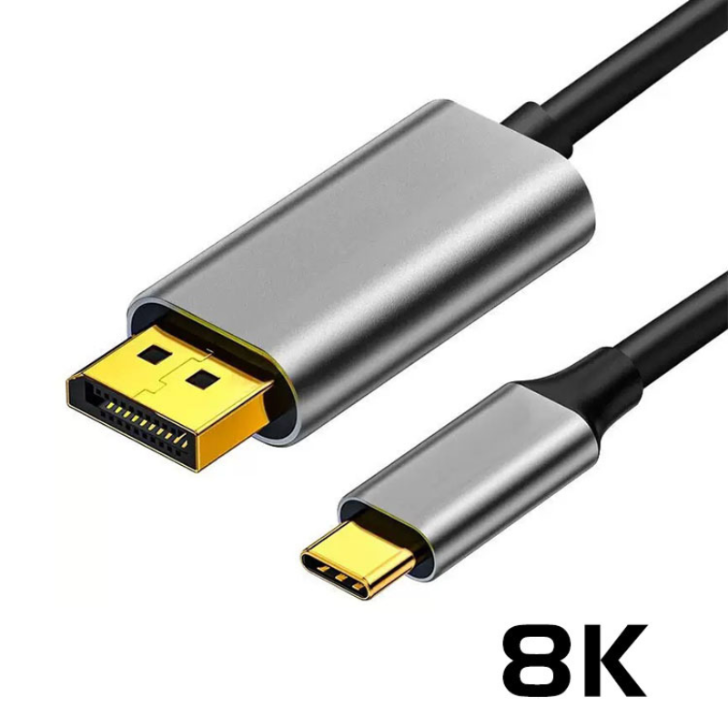 Chargez l&#39;image dans la visionneuse de la galerie, [TYPE-C TO DP] USB-C to Display Port Male 8K 60HZ Cable HDTV TV Digital Smart Converter Cable
