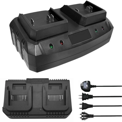 [Dual Dock] Komax 14.4V-21V Electrical Tool Li-ion Battery Replacement Fast Charger