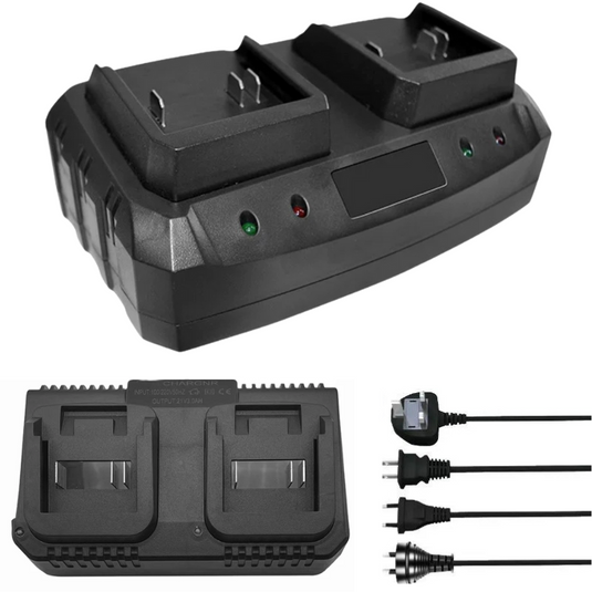 [Dual Dock] Komax 14.4V-21V Electrical Tool Li-ion Battery Replacement Fast Charger