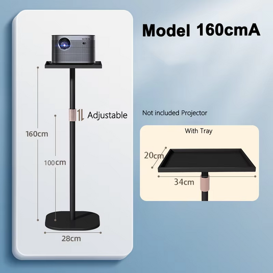 [Tray Type] Universal Retractable Adjustable Aluminum Projector Floor Holder - Polar Tech Australia