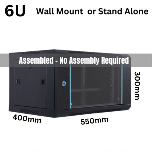 [Assembled] 6U 9U 12U 15U Heavy Duty Network Server CCTV PoE Switch Wall Mount Cabinet Rack Lockable Enclosure - Polar Tech Australia