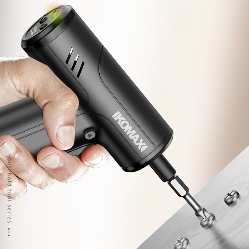 Chargez l&#39;image dans la visionneuse de la galerie, Komax Black Portable USB Rechargeable 4 Speed Cordless Electric Screwdriver with LED
