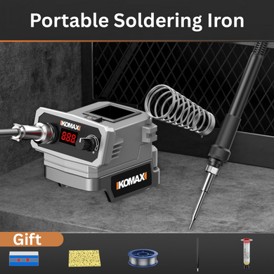 [Body Only] Komax Portable Outdoor Battery Powered Digital Display Soldering Iron Station 180℃ - 480℃